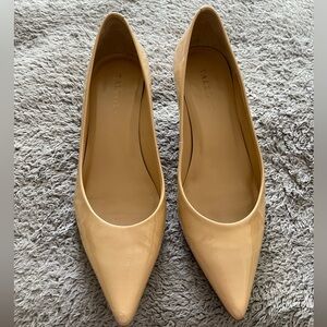 Talbots. Size 8.5 tan patent leather, kitten heels